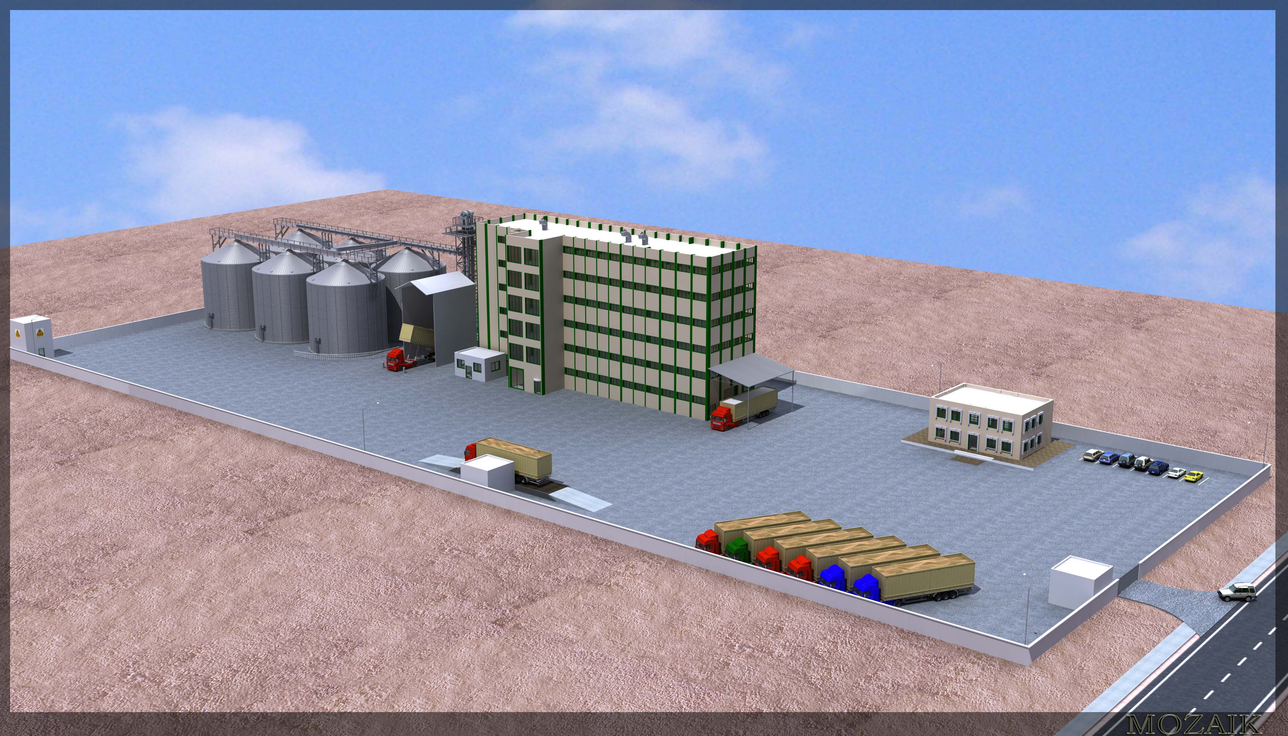 400 Ton Flour + 12000 Ton Silo Project Model